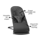 BabyBjörn Woven Jersey Ana Kucağı Üçlü Kumaş Dark Grey